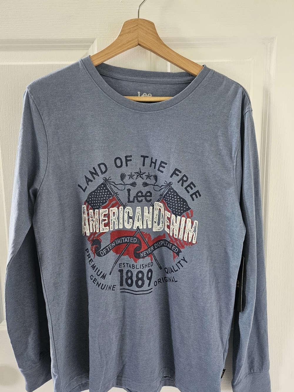 Lee American Denim 'Land of the Free' Long Sleeve Tee - Blue